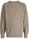 Ymc You Must Create Earth Jets Knit Jumper In Brown
