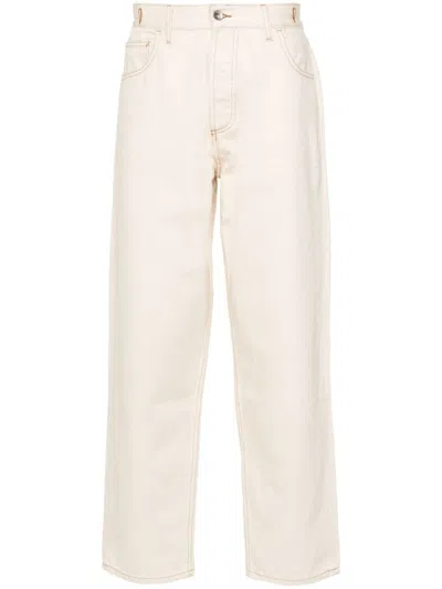 Ymc You Must Create Ecru Cotton Jeans In Neutrals