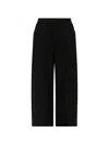 Ymc You Must Create Neutrals Envelope Wide Leg Cotton-linen Pants In Black