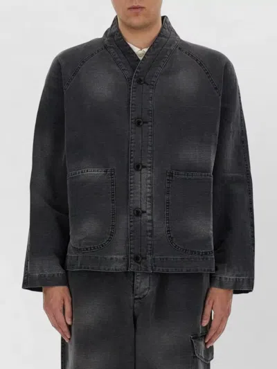 Ymc You Must Create Erkin Jacket Long Sleeves Front Pockets In Gray