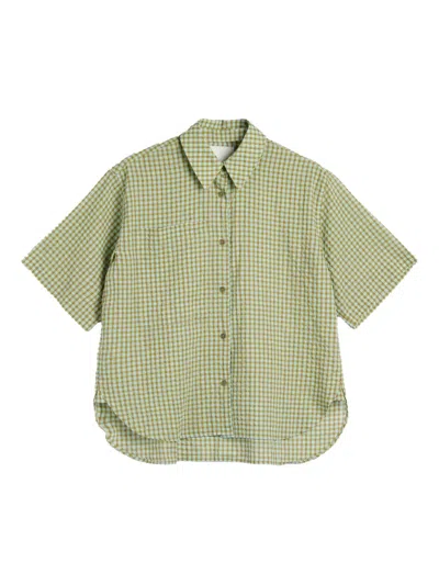 Ymc You Must Create Eva Checked Shirt In Green
