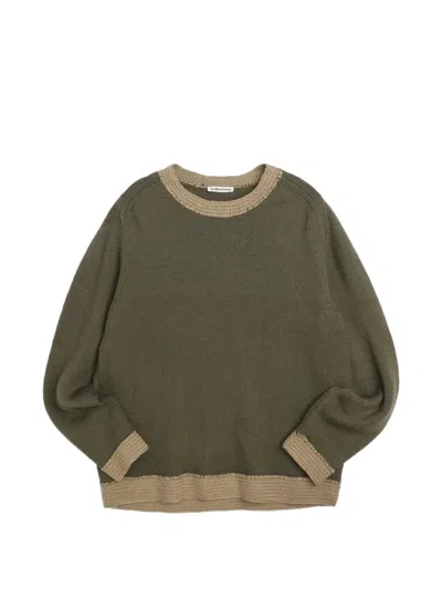 Ymc You Must Create Fife Crochet-trim Sweater In Green