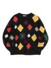 Ymc You Must Create Flint Argyle Sweater In Black