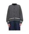 Ymc You Must Create Gray Atomic Zig Zag Cardigan In Grey