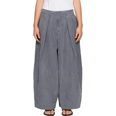 Ymc You Must Create Gray Deadbeat Trousers In Blue