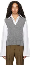 Ymc You Must Create Gray Heidi Vest In 01-grey