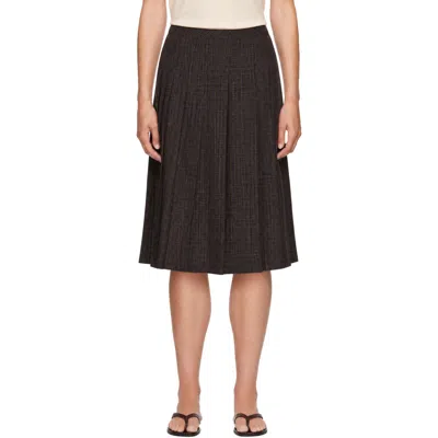 Ymc You Must Create Gray Rosetta Midi Skirt In Black