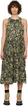 Ymc You Must Create Haven Camo Print Dress In Green In 30-green