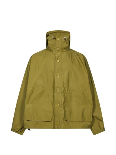 Ymc You Must Create Hooded Button-up Jacket In Green
