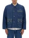 Ymc You Must Create Blue Labor Denim Jacket In Denim