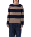 Ymc You Must Create Ymc Jets Stripe Crew Knit In Brown