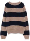 Ymc You Must Create Ymc Jets Stripe Crew Knit In 蓝色