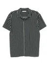 Ymc You Must Create Ymc Mens Malick Short-sleeve Striped Shirt In Blue
