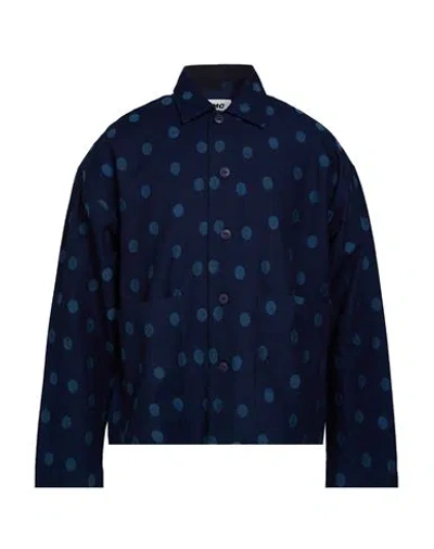 Ymc You Must Create Man Jacket Navy Size Xl Cotton, Wool In Blue