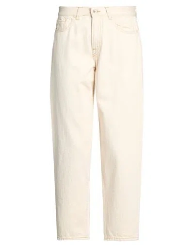 Ymc You Must Create Man Jeans Ivory Size M Organic Cotton, Polyester In White