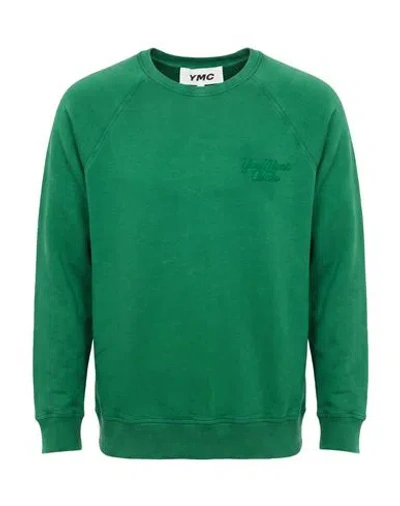 Ymc You Must Create Man Sweatshirt Green Size S Organic Cotton In Multi