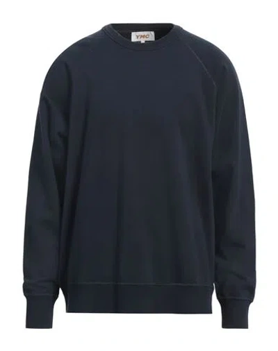 Ymc You Must Create Man Sweatshirt Midnight Blue Size L Organic Cotton