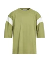 Ymc You Must Create Man T-shirt Military Green Size L Cotton, Elastane In Green