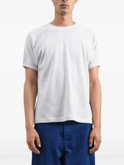 Ymc You Must Create Marquee T-shirt Mit Piqué-struktur In White