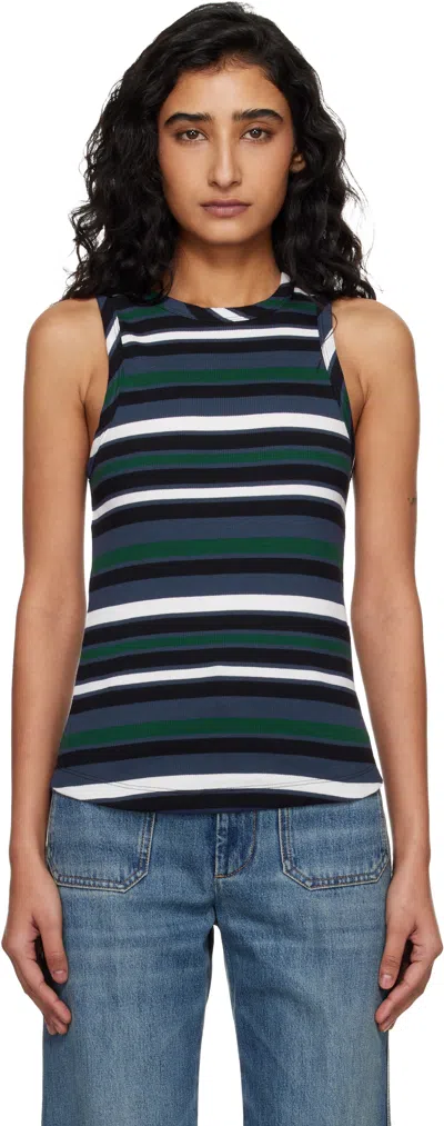 Ymc You Must Create Multicolor Rainshine Tank Top In Green