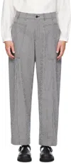 Ymc You Must Create Ymc Deadbeat Striped Cropped Cotton-blend Trousers In 40-navy-ecru