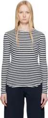 Ymc You Must Create Navy & White Earth Stripe T-shirt