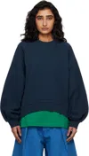 Ymc You Must Create Ymc Navy Blue Ballow Pullover In Blue
