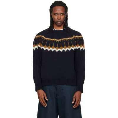 Ymc You Must Create Navy Jeepster Sweater In Black