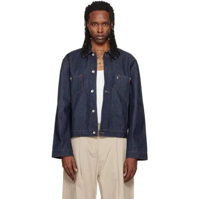 Ymc You Must Create Navy Loft Denim Jacket In Blue
