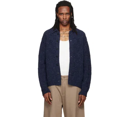 Ymc You Must Create Navy Rat Pack Cardigan In Blue