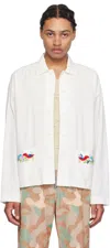 Ymc You Must Create Off-white Pj Shirt In 10-ecru