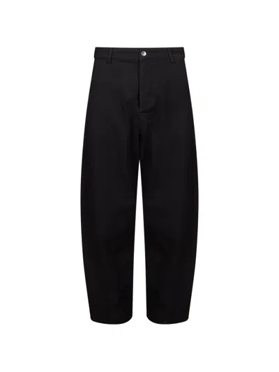 Ymc You Must Create Panelled Curved-leg Trousers In Black