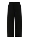 Ymc You Must Create Neutrals Envelope Wide Leg Cotton-linen Pants In Black