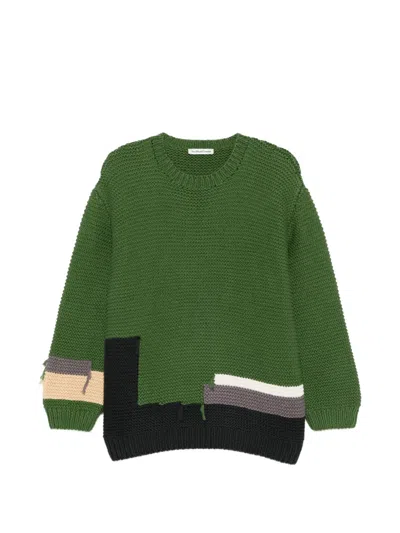 Ymc You Must Create Patch-detail Sweater In Green
