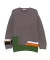 Ymc You Must Create Patchwork Sweater In Gray