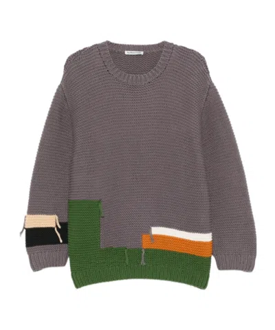 Ymc You Must Create Patchwork Sweater In Brown