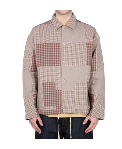 YMC YOU MUST CREATE YMC PJ CHECKED BUTTONED STRAIGHT HEM SHIRT