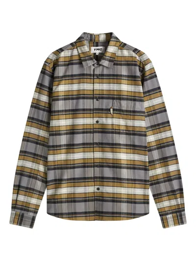 Ymc You Must Create Plaid-pattern Shirt In Gray