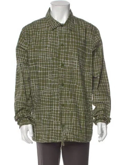 Pre-owned Ymc You Must Create Printed Long Sleeve Shirt In Green