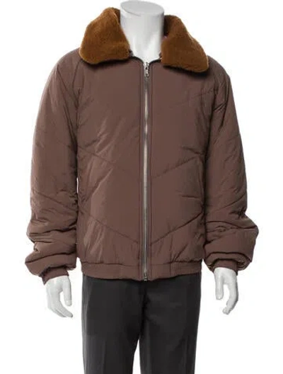 Pre-owned Ymc You Must Create Puffer Coat In Brown