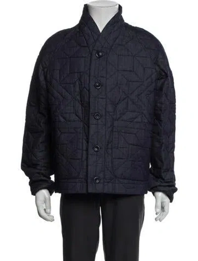 Pre-owned Ymc You Must Create Puffer Coat W/ Tags In Blue