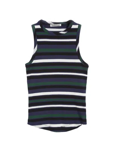 Ymc You Must Create Rainshine Striped Ribbed Vest In Multi