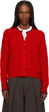 Ymc You Must Create Red Lotus Cardigan In Red