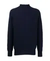 Ymc You Must Create Ribbed Mock Neck Jumper In Black