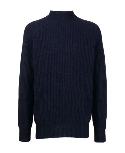Ymc You Must Create Ribbed Mock Neck Jumper In Black
