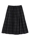 Ymc You Must Create Rosetta Plaid Skirt In Black