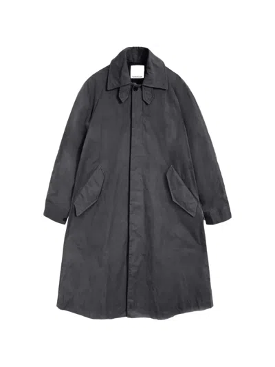 Ymc You Must Create Runner Button Trench Coat In Gray