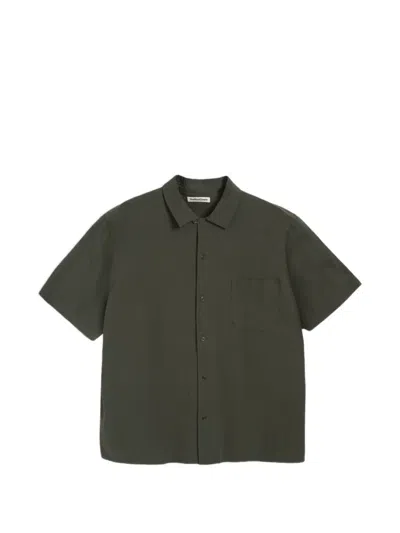 Ymc You Must Create Seersucker Shirt In Green