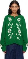 Ymc You Must Create Ssense Exclusive Green Atomic Cardigan