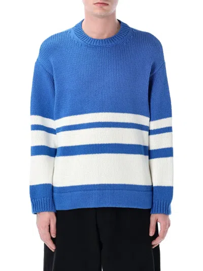 YMC YOU MUST CREATE STRIPE-DETAIL JUMPER